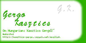 gergo kasztics business card